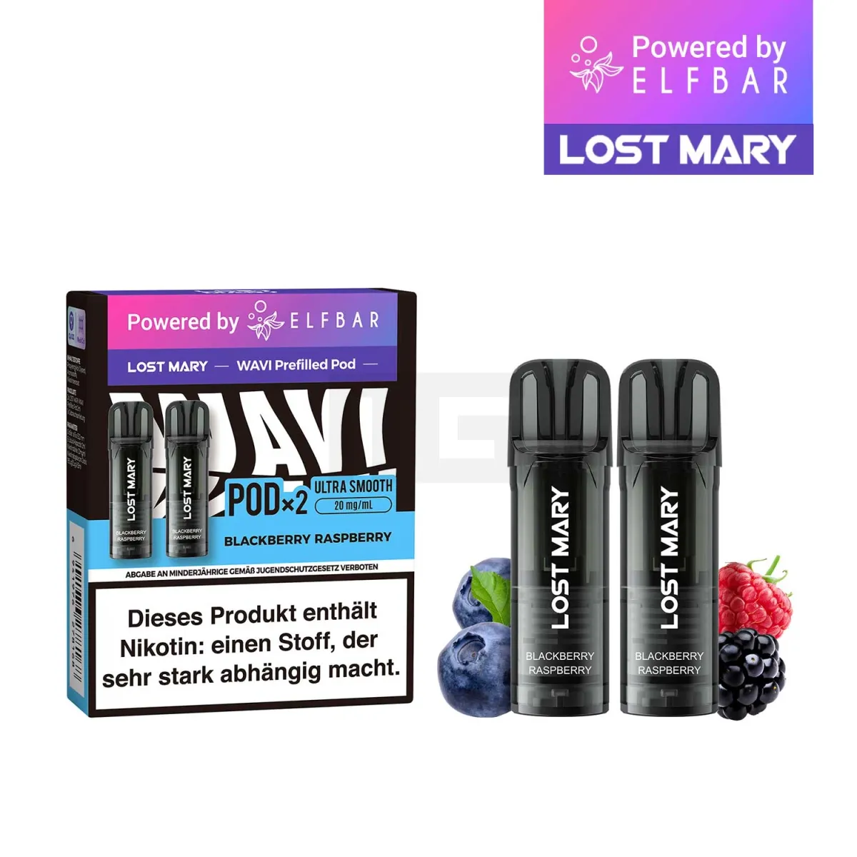Lost Mary - Wavi - Prefilled Pods - Blackberry Raspberry - 20mg