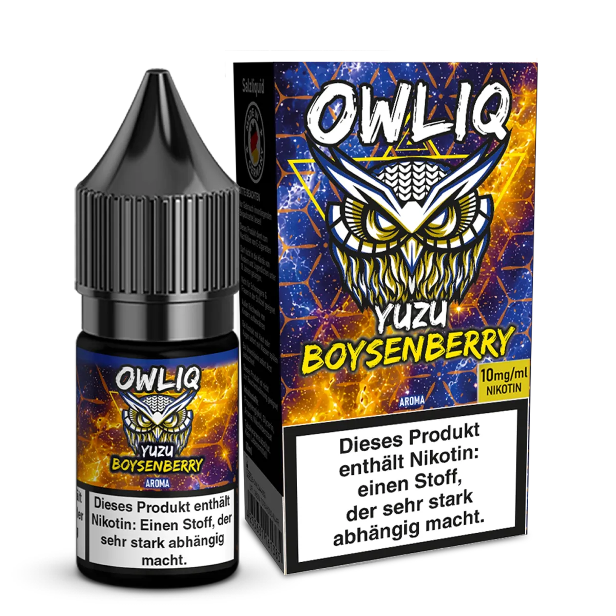 OWL - Owliq - 10ml - Yuzu Boysenberry | Nikotinsalz-Stärke : 10mg OWL - Owliq - 10ml - Yuzu Boysenberry | Nikotinsalz-Stärke : 10mg