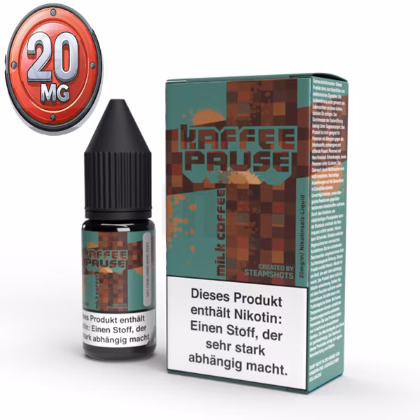 kaffepause-by-steamshots-nicsalt-milk-coffee-20mg-package KAFFEEPAUSE by Steamshots - Nicsalt Liquid Milk Coffee 10ml - 20mg
