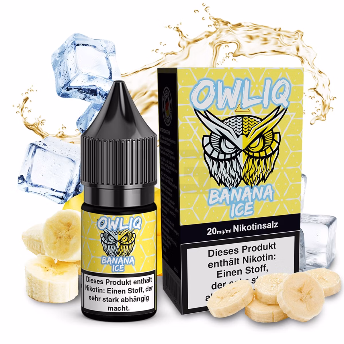 owliq-banana-ice-20mg OWLIQ - Banana Ice - Nikotinsalz Liquid - 10ml - 20mg