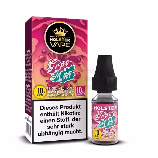 Holster - Nikotinsalzliquids - 10ml - Grpe Mnt | Inhalt : 10ml | Nikotinsalz-Stärke : 10mg | Paketgröße : 1er Packung