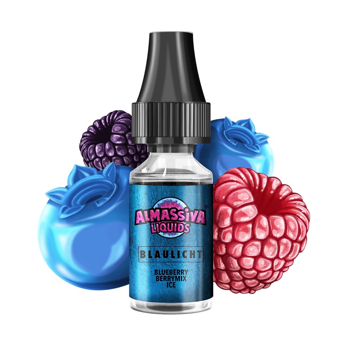 al_massiva_liquid_blaulicht_bottle_fruit Al Massiva - Blaulicht - Nikotinsalzliquid - 10ml - 17mg
