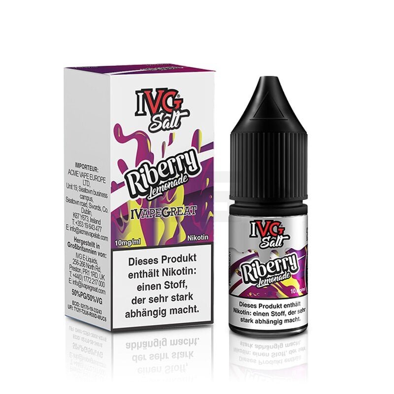 ivg-salts-riberry-lemonade-nikotinsalz-liquid-10ml IVG - Salt - Nikotinsalz-Liquid - Riberry Lemonade - 10mg - 10ml