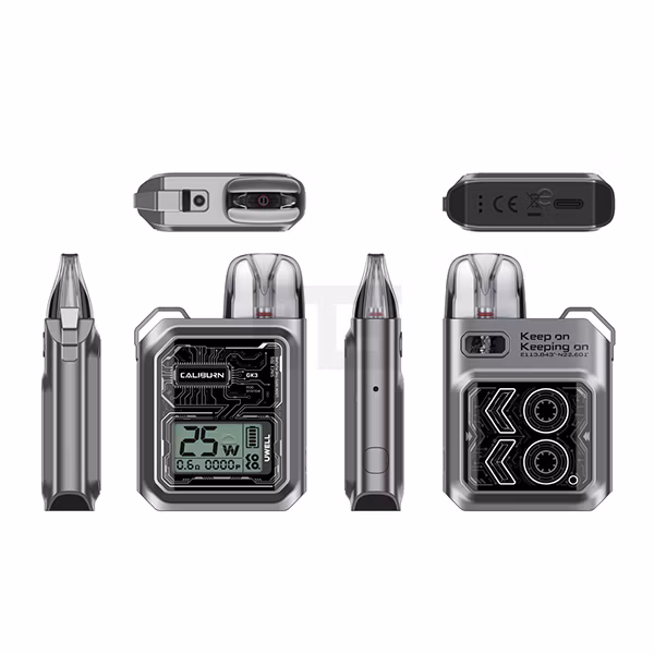 uwell-caliburn-gk3-pod-kit-6 Uwell - Caliburn GK3 - Pod Kit - Silver