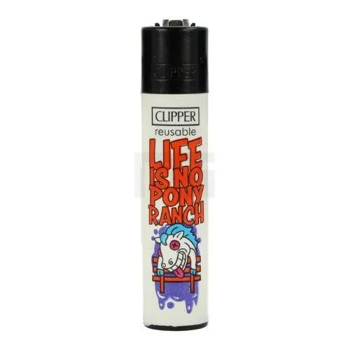 clipper-feuerzeug-pony-ranch-wiederverwendbar Clipper - Feuerzeug - Denglish 7 2v4 LIFE IS NO PONY RANCH - wiederverwendbar