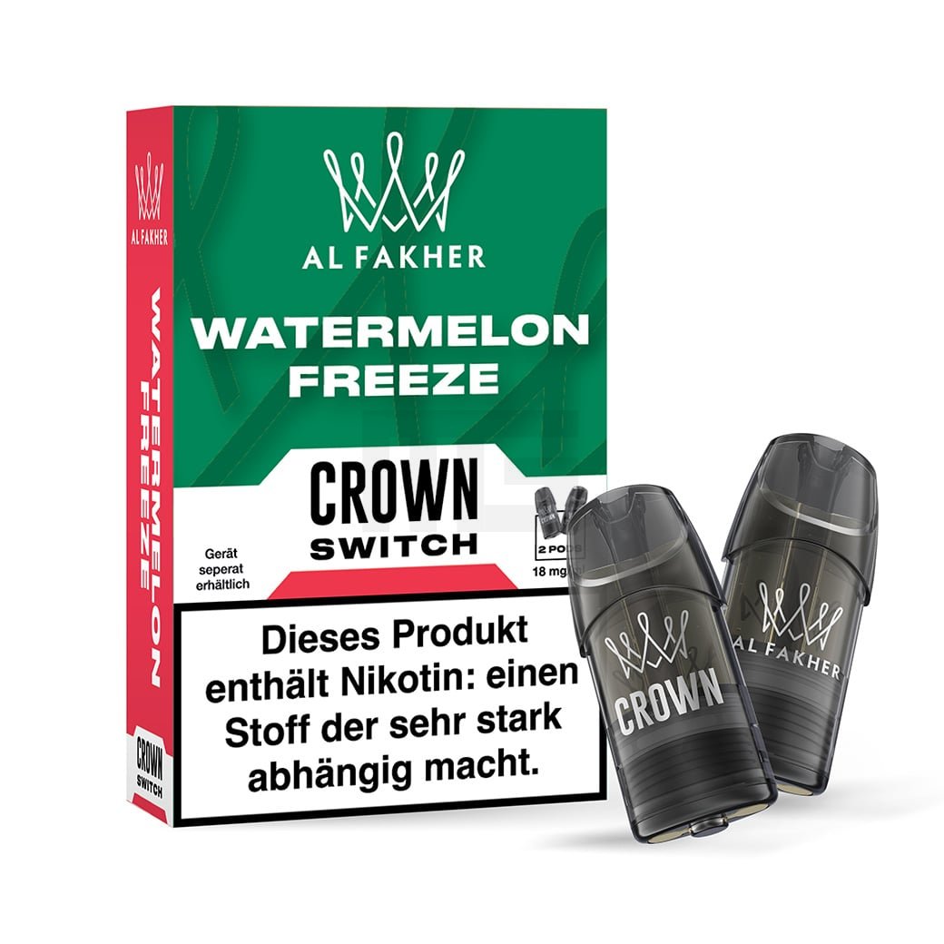 Al Fakher - Crown Switch - Prefilled Pods - 2er Pack - Watermelon Freeze | Paketgröße : 1er Packung