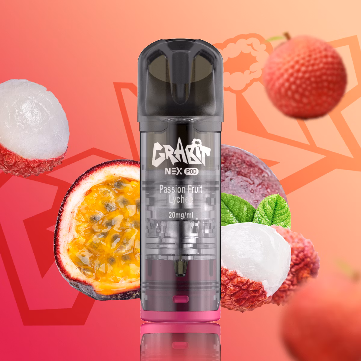 GRABIT - Nex - Prefilled Pod - 2ml - 2er Pack - Passion Fruit Lychee
