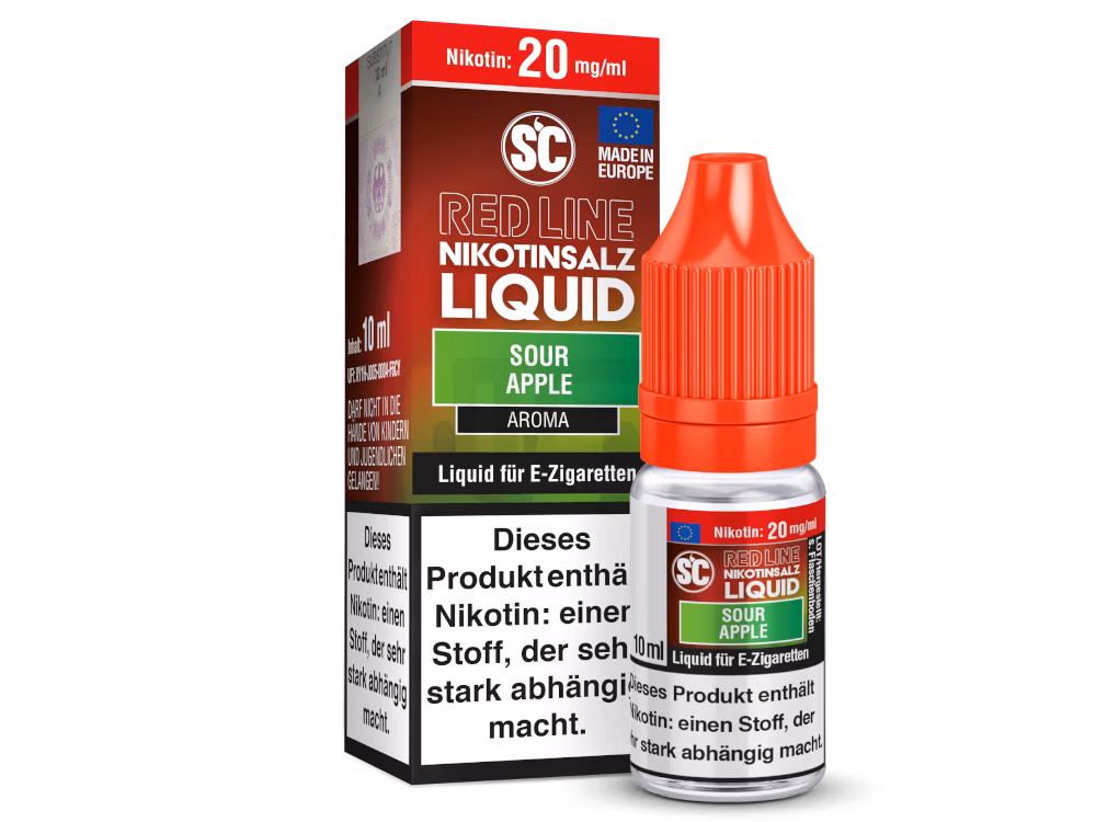 SC Red Line - Nikotinsalzliquid - 10ml - 20mg - Sour Apple SC Red Line - Nikotinsalzliquid - 10ml - 20mg - Sour Apple