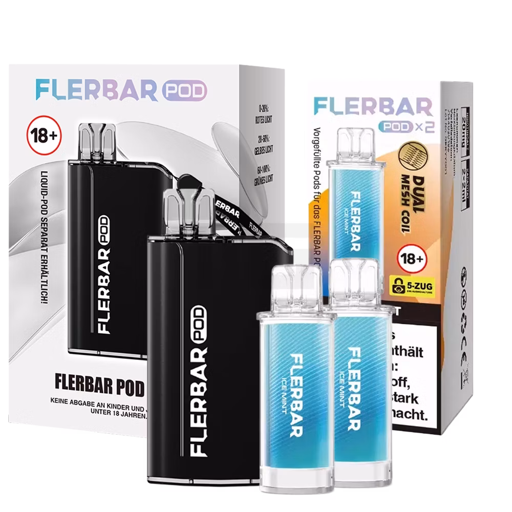 Flerbar - Starter Kit - Prefilled Pods + Gratis Basisgerät Flerbar - Starter Kit - Prefilled Pods + Gratis Basisgerät