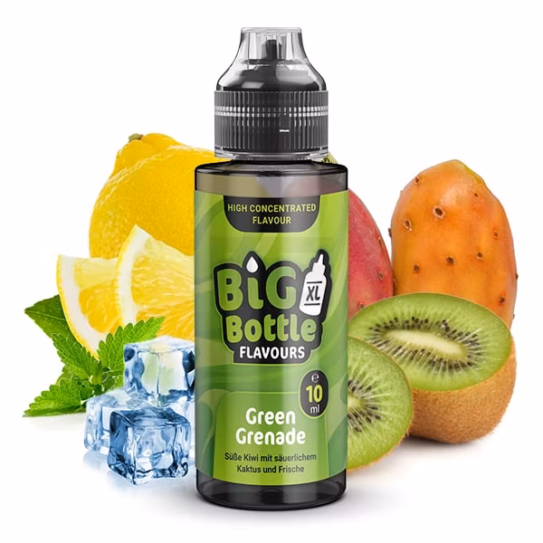Big Bottle - Aroma - 10ml - Green Grenade | Inhalt : 10ml | Nikotinstärke : 0mg | Paketgröße : 1er Packung Big Bottle - Aroma - 10ml - Green Grenade | Inhalt : 10ml | Nikotinstärke : 0mg | Paketgröße : 1er Packung