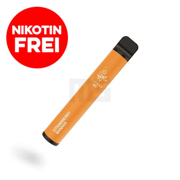 Nikotinfrei - Elf Bar 600 Einweg E-Zigarette - Strawberry Banana