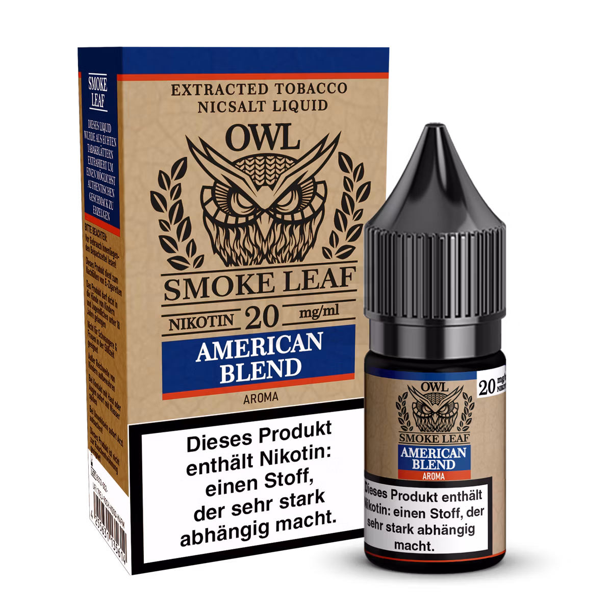 OWL Smoke Leaf - American Blend - Nikotinsalz Liquid - 10ml - 20mg