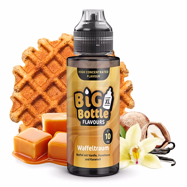 Big Bottle - Aroma - 10ml - Waffeltraum | Inhalt : 10ml | Nikotinstärke : 0mg | Paketgröße : 1er Packung Big Bottle - Aroma - 10ml - Waffeltraum | Inhalt : 10ml | Nikotinstärke : 0mg | Paketgröße : 1er Packung