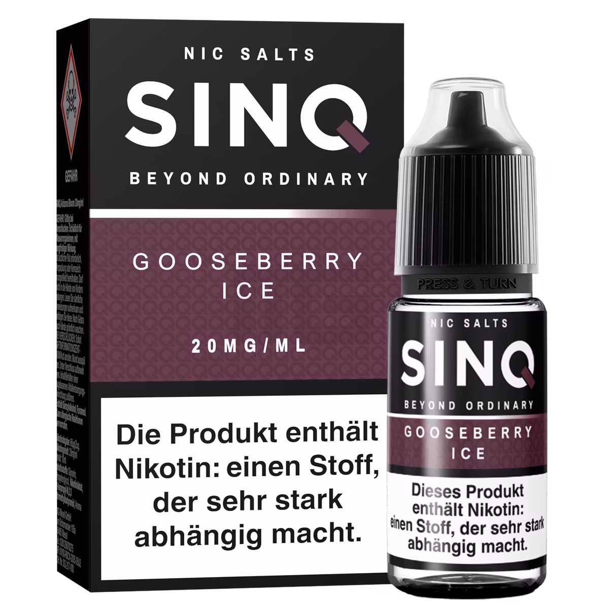 SINQ - Gooseberry Ice - Nikotinsalz Liquids - 10ml - 20mg SINQ - Gooseberry Ice - Nikotinsalz Liquids - 10ml - 20mg