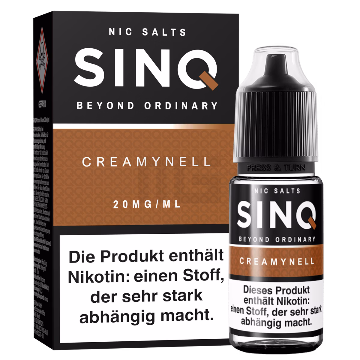 SINQ - Creamynell - Nikotinsalz Liquids - 10ml - 20mg SINQ - Creamynell - Nikotinsalz Liquids - 10ml - 20mg
